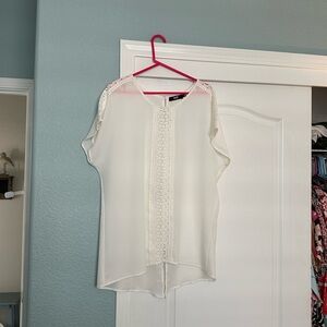 Alya Cream Blouse with Lace Detail
